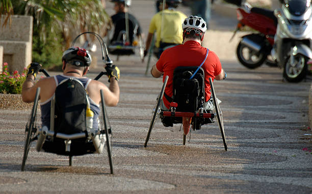 istock Disable men ridding Handcycles in Tel-Aviv Israel 172627466