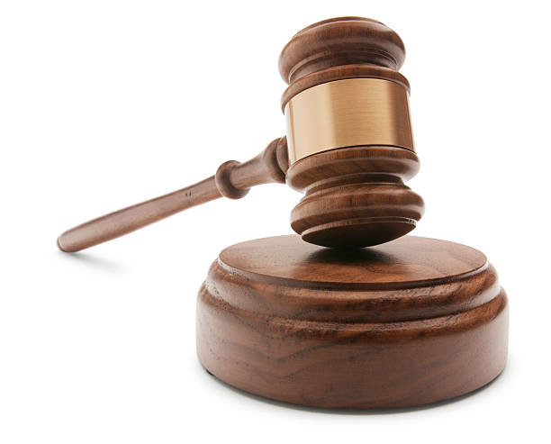istock Gavel and Sound Block On White Background 172627568