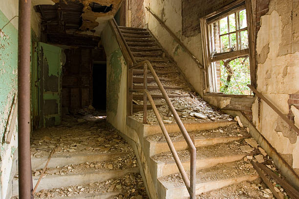 Abandoned Staircase 2 stock photo