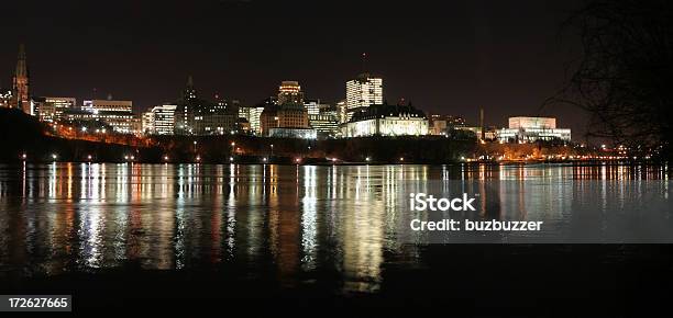Ottawa Noc Panorama - zdjęcia stockowe i więcej obrazów Architektura - Architektura, Bez ludzi, Budynek federalny