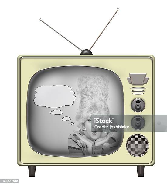 Foto de Adicionar Texto e mais fotos de stock de Televisor - Televisor, 1960, 1950-1959