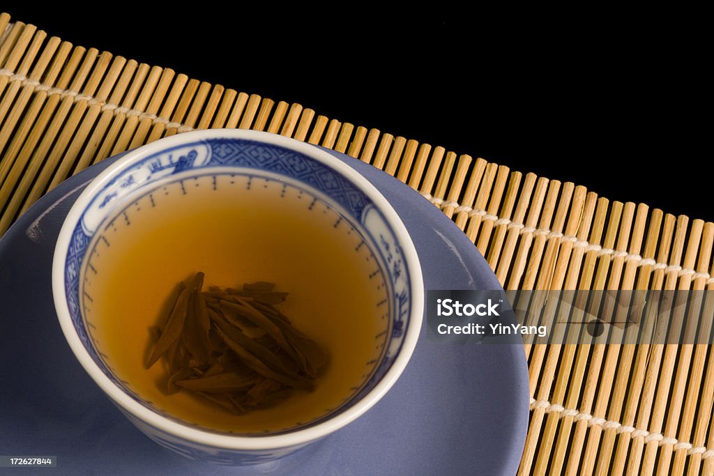 Zielona herbata Blue Cup Hz - Zbiór zdjęć royalty-free (Azja)