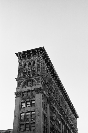 Black and white Photography of a building in Downtown Manhattan.

Shot on Minolta x300 Film Camera with 30 mm lens at 400 ISO.