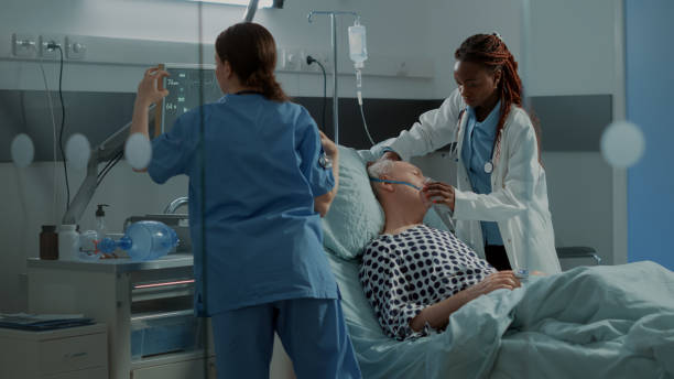istock Multi ethnic medical staff running to help ill patient 1726280048