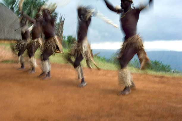 zulu dançarinos - zulu african descent africa dancing imagens e fotografias de stock