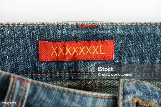 Jeans Xxxxxlarge - Fotografie stock e altre immagini di Smisurato - Smisurato, Jeans, Etichetta