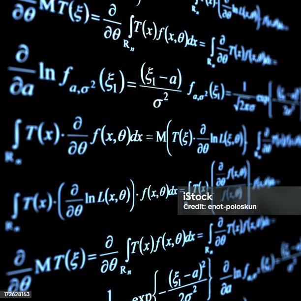 Mathematics Stock Photo - Download Image Now - Mathematical Symbol, Mathematics, Black Background