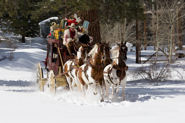 istock Stagecoach in the snow 08 172628518
