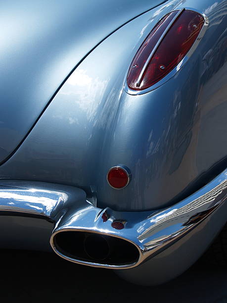 Auto Rear Light and Exhaust Detail stock photo