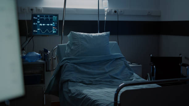 istock Empty clinical ward as emergency room on hospital floor 1726286752