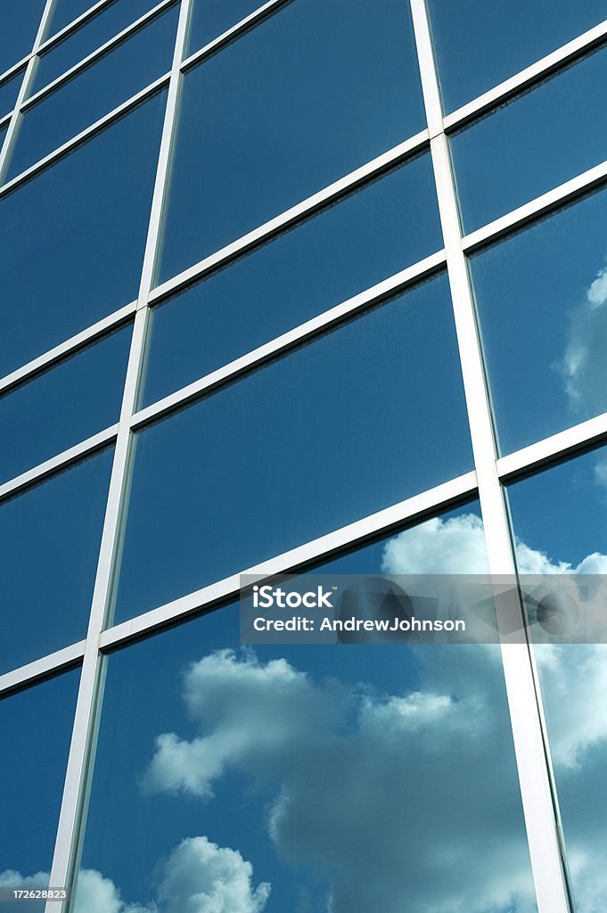 Torre de cristal azul de oficina - Foto de stock de Acero libre de derechos