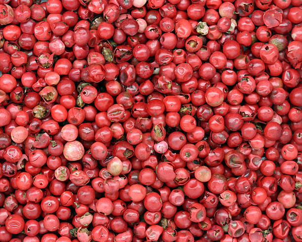 vermelho de sal - pink pepper imagens e fotografias de stock