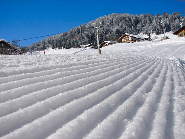 packed snow i like this point of view :) kleinwalsertal stock pictures, royalty-free photos & images
