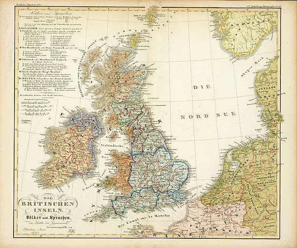 britain antique map - oxford oxfordshire stock illustrations