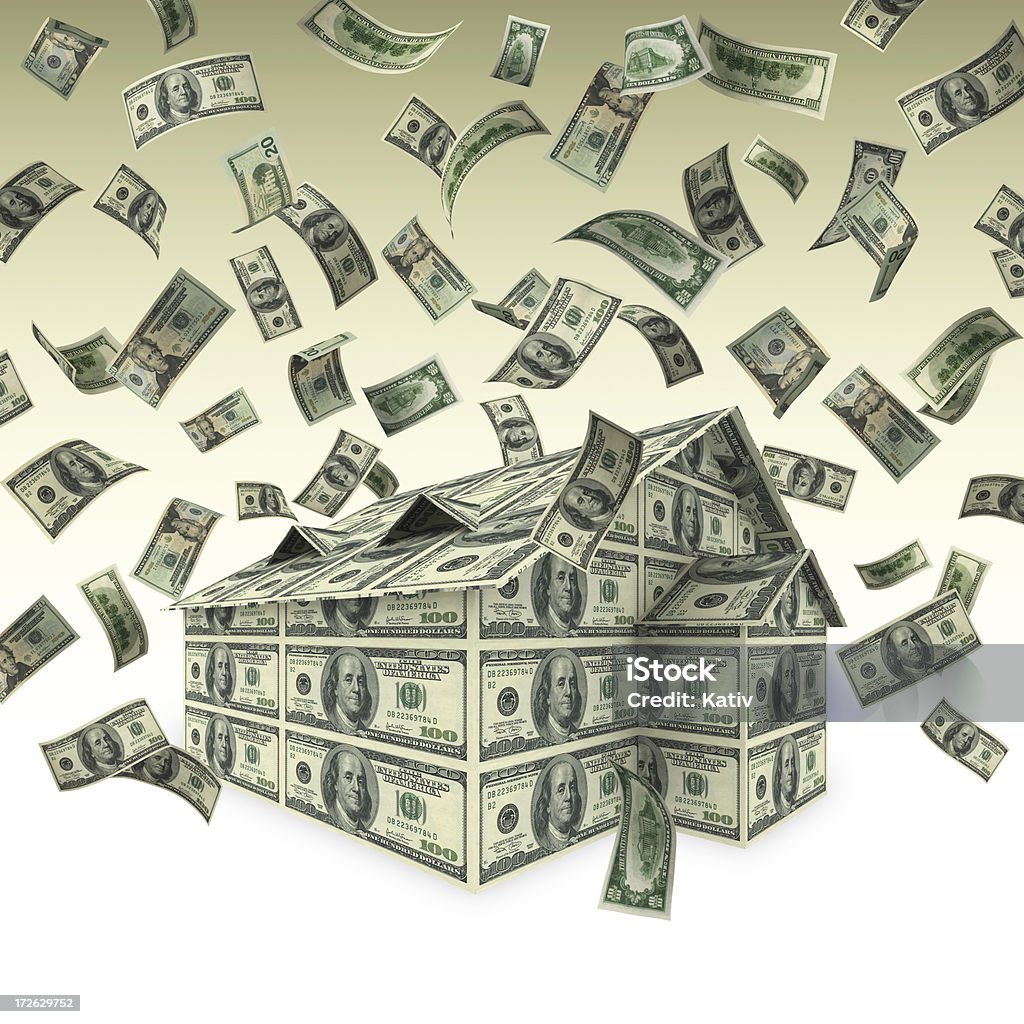 Cubi denaro e House (alta ris.)/XXL - Foto stock royalty-free di Banconota di dollaro statunitense
