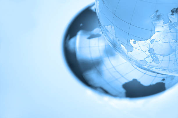 Close-Up Of Globe Against Black Background