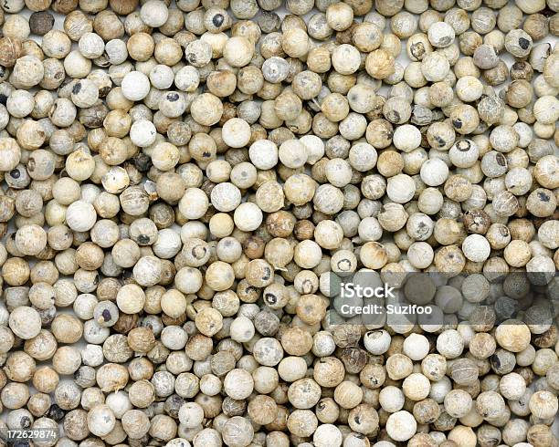 White Peppercorns Stock Photo - Download Image Now - White Peppercorn, Backgrounds, Close-up