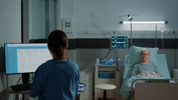 istock Nurse examining medical results on computer for patient 1726313459