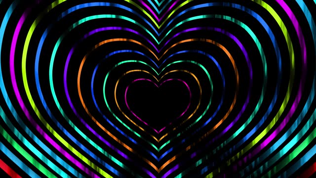 Colorful Glowing Heart Shape Disco Music Background. Vj Loop Heart Shape Animation Of Disco Dancing Background, Party Dj Disco Bg, Disco Party Loop Animation, Events, Abstract Dance Party Motion Desig