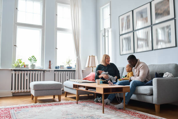 istock Mixed race family spending time together at home 1726333848
