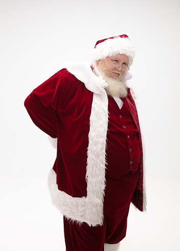 Santa Claus in traditional costume isolated on white, 3d render
