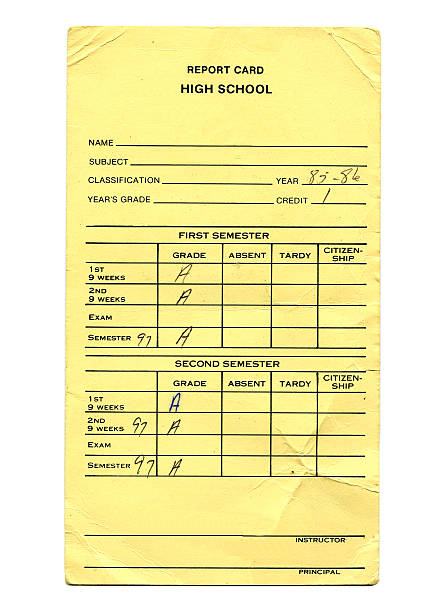 istock High School Report Card - Grunge 172634776