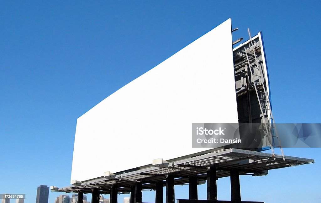 White Billboard Sign A white billboard with blue sky and city in the background.Similar Images: Blue Stock Photo