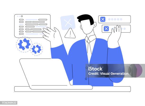 Software Problems Isolated Cartoon Vector Illustrations Stock ...