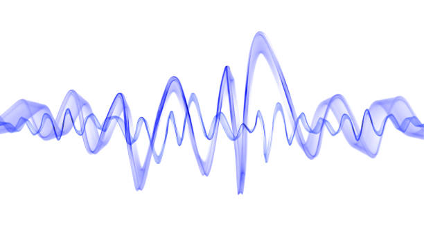forma d'onda blu - doppler effect foto e immagini stock