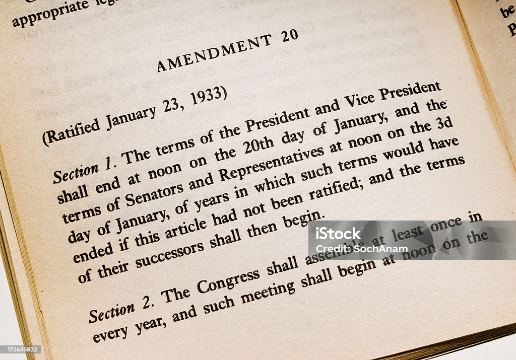 Le 20e amendement Constitution Series - Photo de Amélioration libre de droits