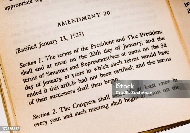 Photo libre de droit de Le 20e Amendement Constitution Series banque d'images et plus d'images libres de droit de Amélioration - Amélioration, Commencement, Constitution américaine
