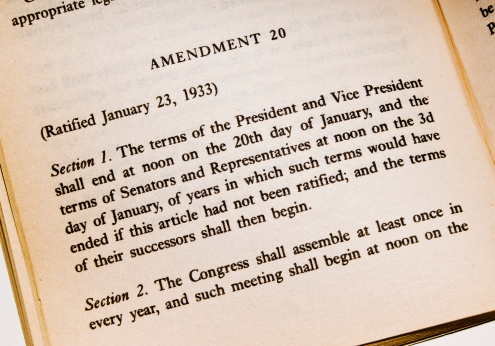 the 20th Amendment of the US Constitution decreeing the end date of the Presidential and Congressional termsYou may be interested in the other US Constitution photos in my portfolio: