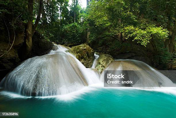 Erawan Waterfalls Stock Photo - Download Image Now - Asia, Clean, Erawan Waterfall