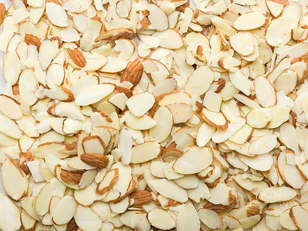 almond slices stock photo