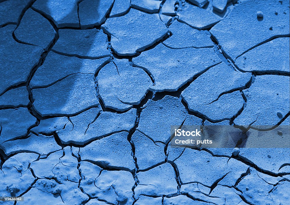 Blue rachado terra - Foto de stock de Azul royalty-free