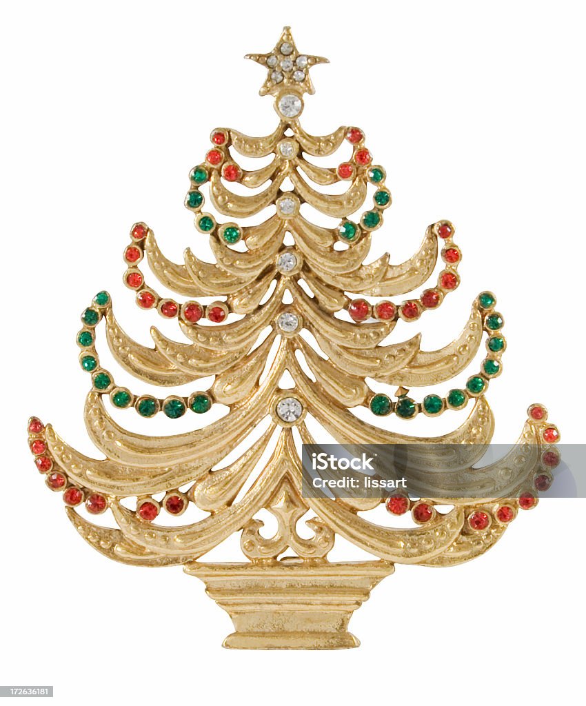 Biżuteria Vintage Boże Narodzenie Drzewo Pin - Zbiór zdjęć royalty-free (Akcesorium osobiste)