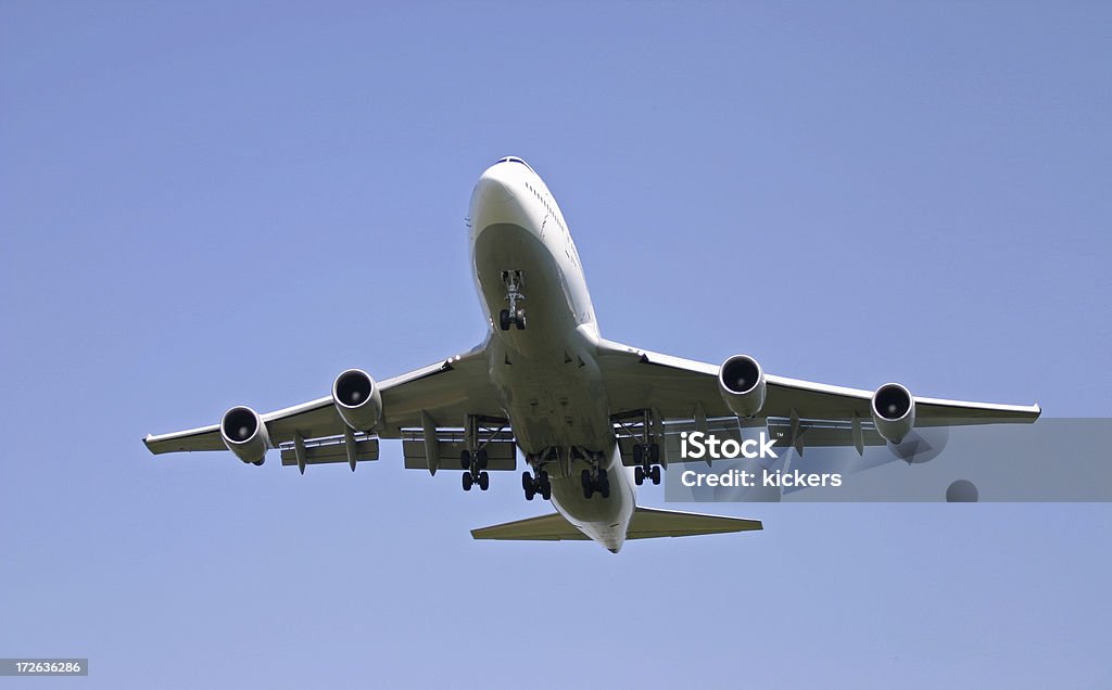 747 avião Jumbo - Foto de stock de Alto contraste royalty-free