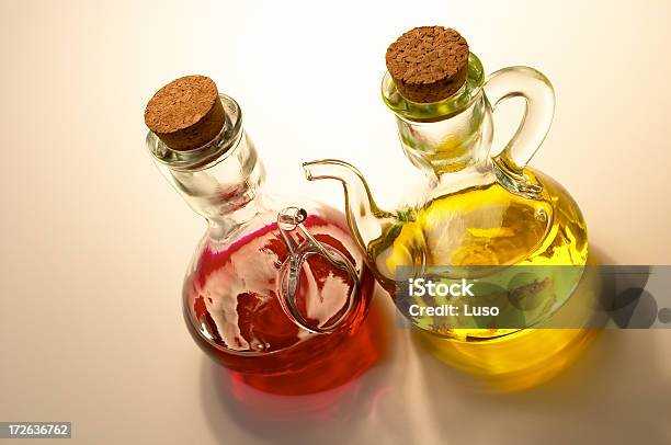 Olive Oil And Vinegare Stock Photo - Download Image Now - Cruet, Balsamic Vinegar, Bottle