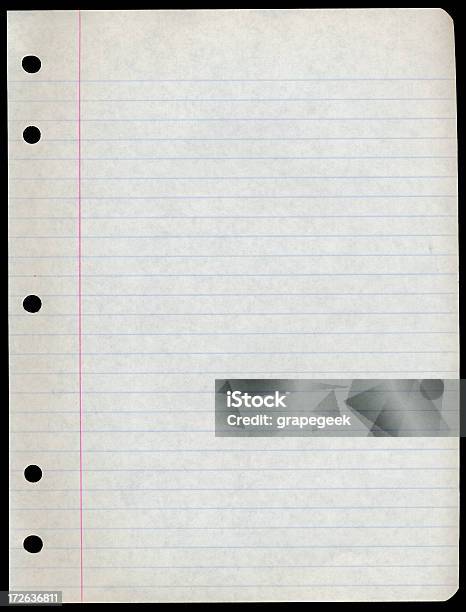 Papel De Cuaderno De Una Antigua Escuela Foto de stock y más banco de imágenes de Artículo de papelería - Artículo de papelería, Carta - Documento, Cuaderno con espiral