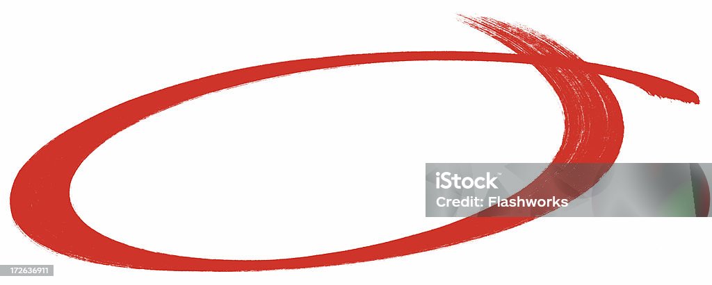 XL-quick cerchio con un marcatore rosso - Foto stock royalty-free di Cerchio
