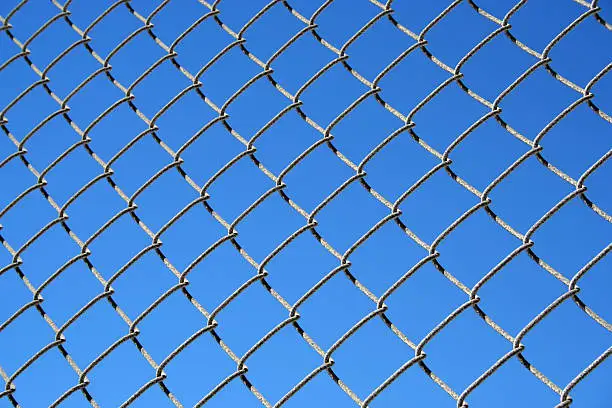 Photo of On the fence - Detail of metal barrier