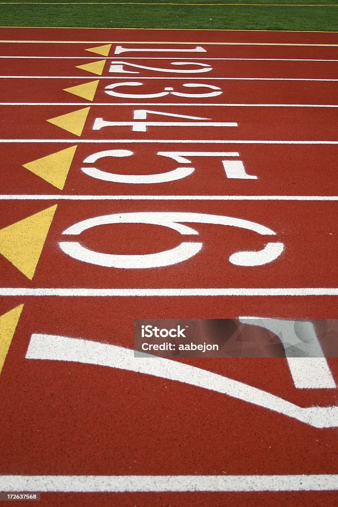 Starting Line Track and Field Agricultural Field Stock Photo