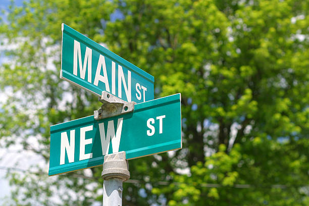 istock Main & New Street Sign 172638099