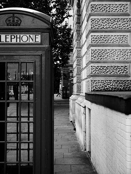 B/W London Phonebooth stock photo