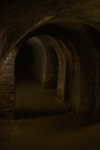Znojmo Underground Labyrinth or Catacombs znojemske podzemi Interior selective focus