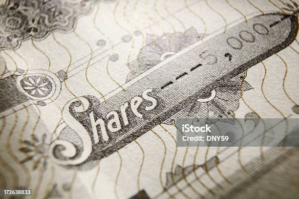 Azioni Di Stock - Fotografie stock e altre immagini di Affari - Affari, Azioni e partecipazioni, Certificato azionario