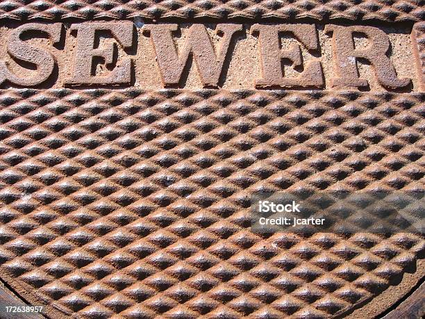 Rusty Sewer Lid Stock Photo - Download Image Now - Sewage Treatment Plant, Bathroom, Business