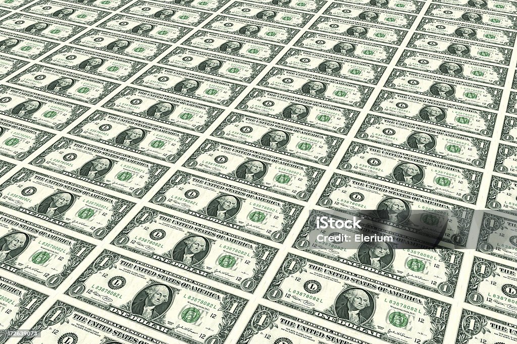 Endless dinheiro-$1 dos EUA. Dólar - Foto de stock de Nota de Um Dólar Americano royalty-free