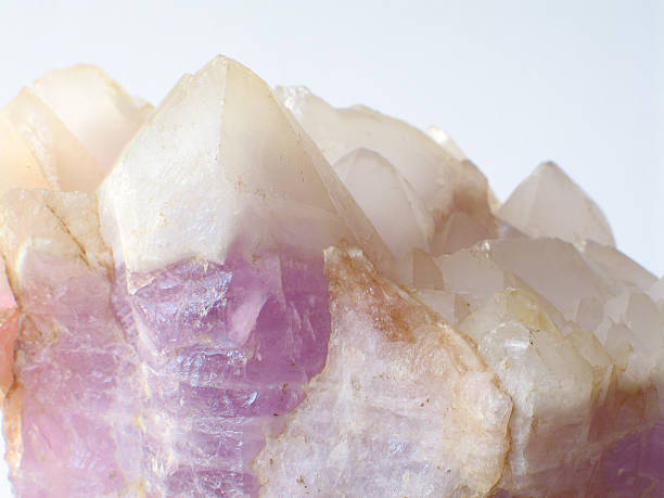 istock Quartz crystal and amethyst peaks 172639138