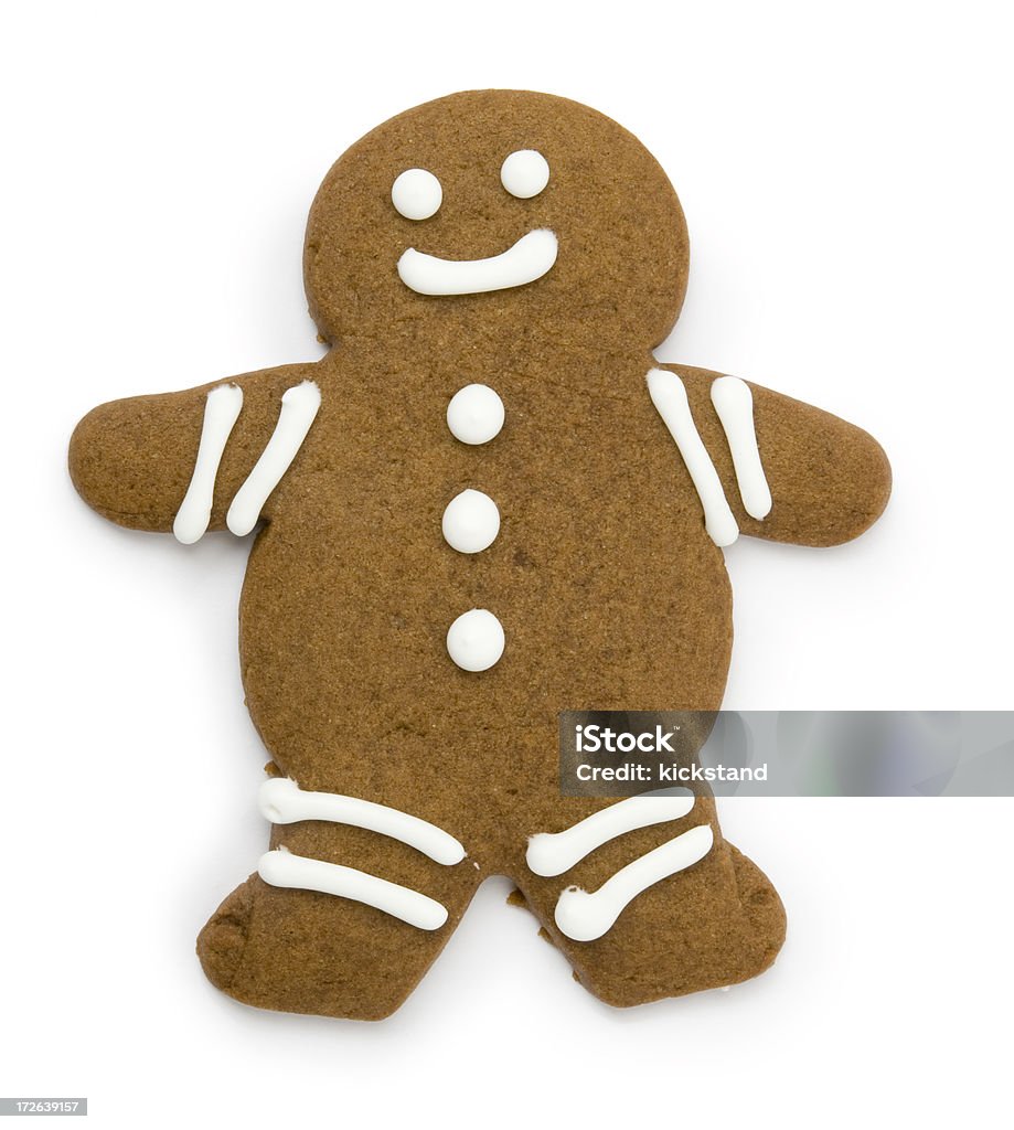 Lebkuchen Mann mit clipping path - Lizenzfrei Clipping Path Stock-Foto